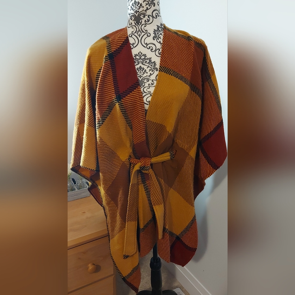 Joe Fresh Plaid Poncho